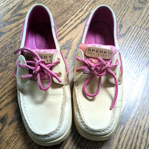 Sperry Shoes Sperry Top Sider Pink Sequin Boat Shoe 7m Poshmark